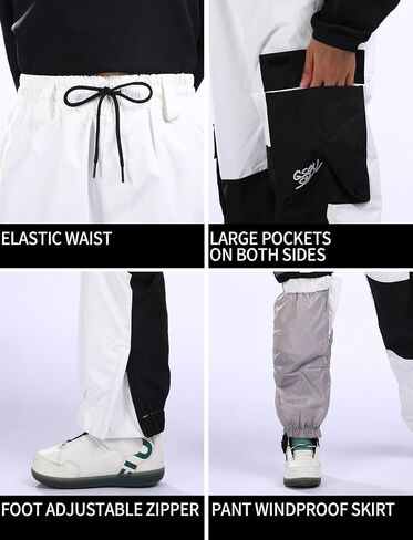 GSOU SNOW Womens Ski Pants Mens Snowboard Pants Waterproof Snow Pants for Winter Outdoor Sport Warm in Saudi Arabia