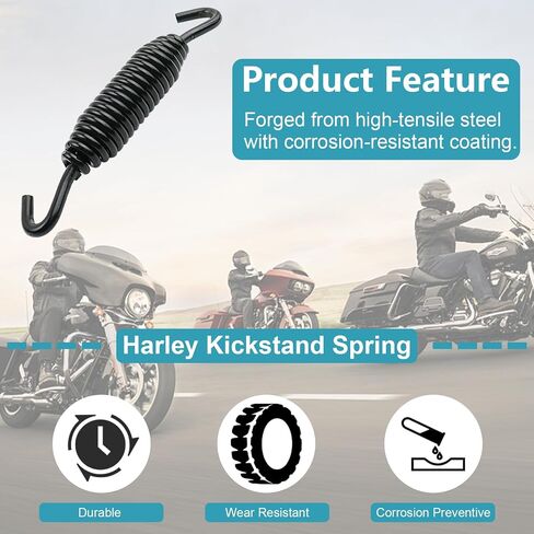 2 Pack Kickstand Spring ، OEM 49725-07 استبدال الدراجات النارية ، ربيع نارية للدراجة النارية لتجول هارلي 2007-2024 و Softail Models 2007-2018 ، متوافق مع Road Glide و Street Glide و Electra Glide in Kuwait