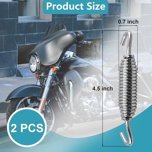 2 Pack Kickstand Spring ، OEM 49725-07 استبدال الدراجات النارية ، ربيع نارية للدراجة النارية لتجول هارلي 2007-2024 و Softail Models 2007-2018 ، متوافق مع Road Glide و Street Glide و Electra Glide in Kuwait