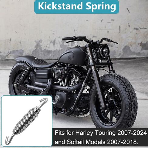 2 Pack Kickstand Spring ، OEM 49725-07 استبدال الدراجات النارية ، ربيع نارية للدراجة النارية لتجول هارلي 2007-2024 و Softail Models 2007-2018 ، متوافق مع Road Glide و Street Glide و Electra Glide in Kuwait