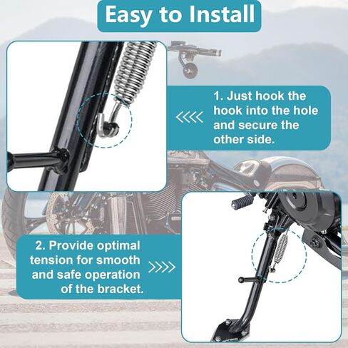 2 Pack Kickstand Spring ، OEM 49725-07 استبدال الدراجات النارية ، ربيع نارية للدراجة النارية لتجول هارلي 2007-2024 و Softail Models 2007-2018 ، متوافق مع Road Glide و Street Glide و Electra Glide in Kuwait