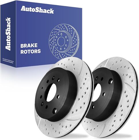 Autoshack الخلفي حفر ودوارات الفرامل المشقوق | استبدال 2007-2015 MAZDA CX-9 3.5L 3.7L V6 AWD FWD | أسود مطلي | 2-PC مجموعة | Nightguard in Saudi Arabia