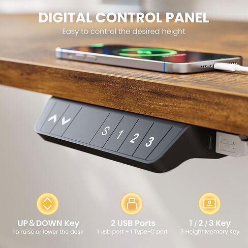 Casaottima Electric Standing Desk Frame ، ارتفاع محرك واحد أرجل طاولة قابلة للتعديل مع الإعدادات المسبقة للذاكرة للمكتب المنزلي ، وقفا على الساقين المكتبية لسطح المكتب من 40 إلى 63 بوصة ، إطار أسود فقط in Kuwait