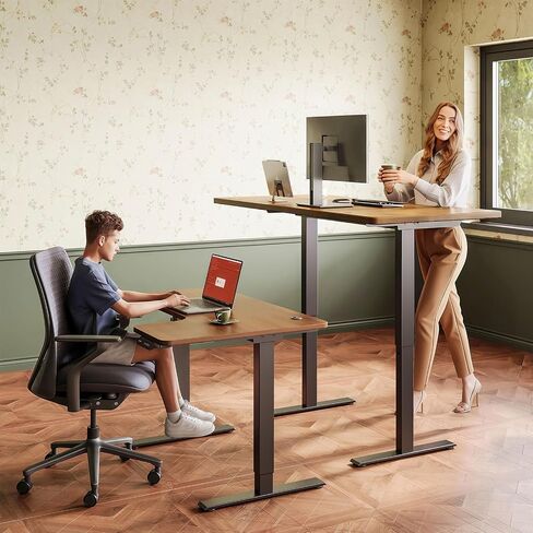 Casaottima Electric Standing Desk Frame ، ارتفاع محرك واحد أرجل طاولة قابلة للتعديل مع الإعدادات المسبقة للذاكرة للمكتب المنزلي ، وقفا على الساقين المكتبية لسطح المكتب من 40 إلى 63 بوصة ، إطار أسود فقط in Kuwait