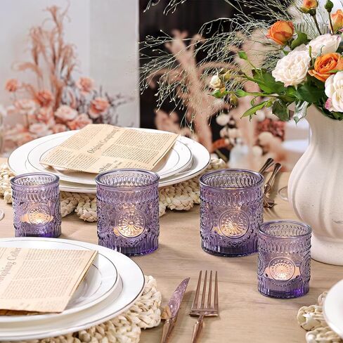Volens 20pcs Assorted Green Votive Candle Holders Bulk, Large Glass Votive & Tea Light Candle Holder for Wedding Table Centerpieces, Green Party Decorations, and Home Decor in Kuwait