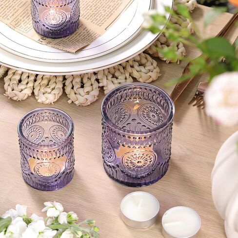 Volens 20pcs Assorted Green Votive Candle Holders Bulk, Large Glass Votive & Tea Light Candle Holder for Wedding Table Centerpieces, Green Party Decorations, and Home Decor in Kuwait