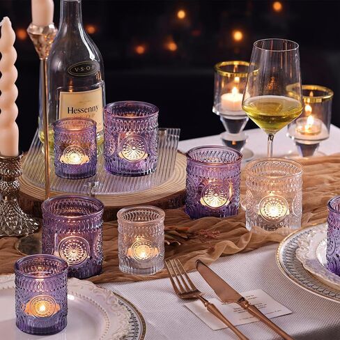 Volens 20pcs Assorted Green Votive Candle Holders Bulk, Large Glass Votive & Tea Light Candle Holder for Wedding Table Centerpieces, Green Party Decorations, and Home Decor in Kuwait