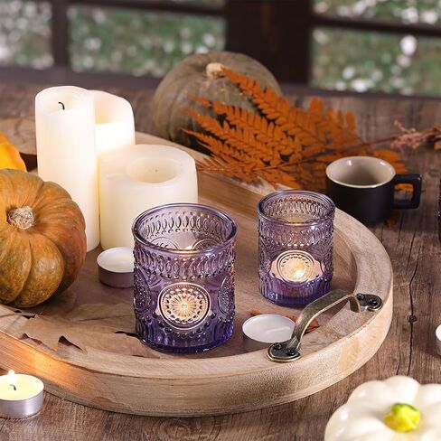 Volens 20pcs Assorted Green Votive Candle Holders Bulk, Large Glass Votive & Tea Light Candle Holder for Wedding Table Centerpieces, Green Party Decorations, and Home Decor in Kuwait