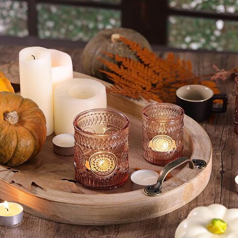 Volens 20pcs Assorted Green Votive Candle Holders Bulk, Large Glass Votive & Tea Light Candle Holder for Wedding Table Centerpieces, Green Party Decorations, and Home Decor in Kuwait