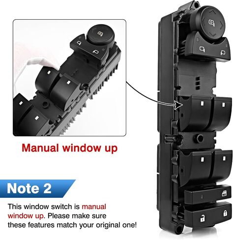 TOP-MAX Master Power Window Switch Driver Side Compatible with 2007-2013 Chevrolet Silverado, Avalanche, 2007-2014 Suburban, Tahoe, Sierra, Yukon with Power Folding Mirrors, Replaces 20835553 in Saudi Arabia