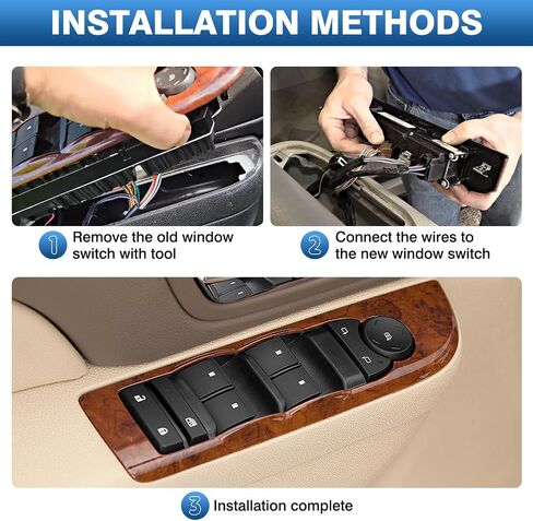 TOP-MAX Master Power Window Switch Driver Side Compatible with 2007-2013 Chevrolet Silverado, Avalanche, 2007-2014 Suburban, Tahoe, Sierra, Yukon with Power Folding Mirrors, Replaces 20835553 in Saudi Arabia