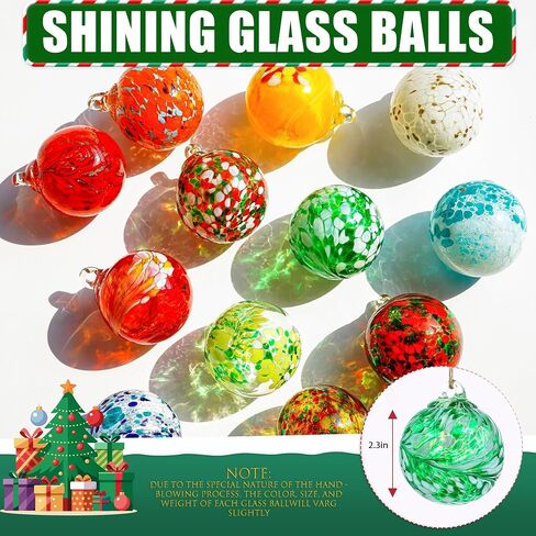Blue Heart Hand Blown Glass Gazing Balls for Garden Hanging Friendship Balls Christmas Ball Ornaments for Xmas Tree Decoration (Blue - B) in Saudi Arabia