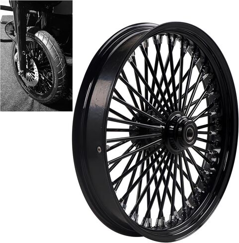 21 * 3.5'' Front Wheel for 00-06 Softail Harley 21 Wheel Updating, Fat Spoke Laced 21x3.5 Fat Spoke Wheel for Harley Softail Front Wheel-2135FS-1SM-CCC in Kuwait