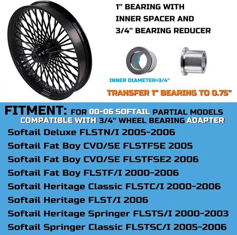 21 * 3.5'' Front Wheel for 00-06 Softail Harley 21 Wheel Updating, Fat Spoke Laced 21x3.5 Fat Spoke Wheel for Harley Softail Front Wheel-2135FS-1SM-CCC in Kuwait