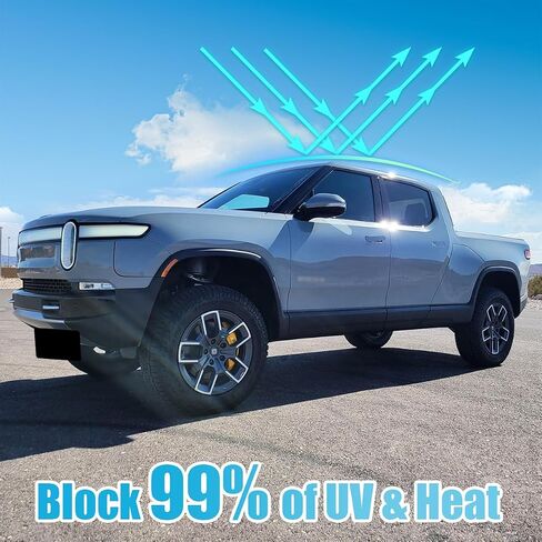 Glass Roof Sunshade Compatible with Rivian R1S Accessories 2025 2024 2023 2022, Foldable Top Window Sun Shield Covers Block UV Rays Heat Insulation in Kuwait