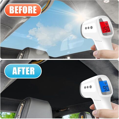 Glass Roof Sunshade Compatible with Rivian R1S Accessories 2025 2024 2023 2022, Foldable Top Window Sun Shield Covers Block UV Rays Heat Insulation in Kuwait