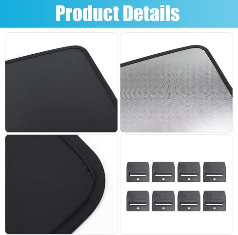 Glass Roof Sunshade Compatible with Rivian R1S Accessories 2025 2024 2023 2022, Foldable Top Window Sun Shield Covers Block UV Rays Heat Insulation in Kuwait