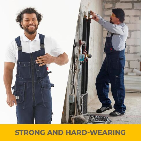 Men's Work Overalls UnionSpace – Durable Heavy Duty Bib Overalls with Reinforced Knees and Multi-Pocket Design in Saudi Arabia
