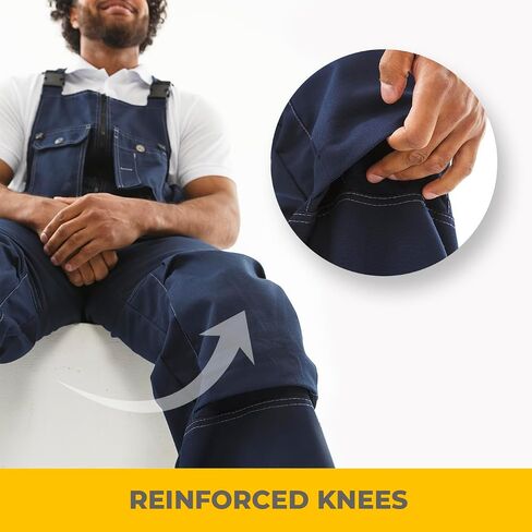 Men's Work Overalls UnionSpace – Durable Heavy Duty Bib Overalls with Reinforced Knees and Multi-Pocket Design in Saudi Arabia