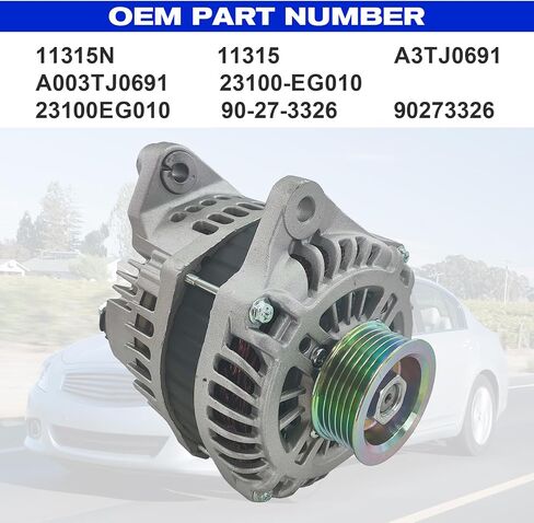 21689 Alternator 120A Compatible with 2020-2022 Nissan Versa 1.6L 2020-2023 Nissan Kicks 1.6L Replacement 23100-5RA2B in Saudi Arabia