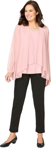Woman Within Plus Size 2-Piece Sheer Jacket Set in Saudi Arabia