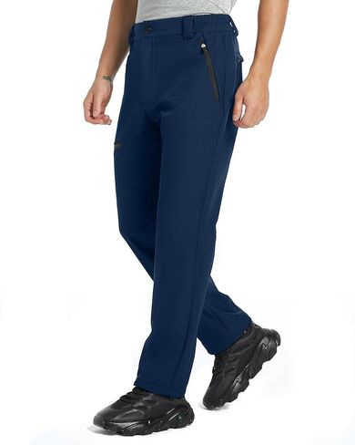 wantdo Men's Fleece Lined Hiking Pants Waterproof Insulated Winter Warm Softshell Ski Snow Outdoor Snowboard Pants in Saudi Arabia