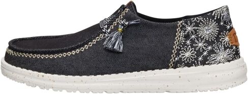 HEYDUDE Wendy Funk Embroidered Floral Ivory/Multi Size 11, Womens Shoes, Slip-on Loafers, Comfortable & Light-Weight in Kuwait