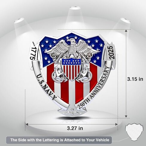 شعار سيارات مشاة البحرية الأمريكية للسيارات المعدنية للذكرى السنوية 250 ، 3D Eagle Globe Anchor Insignia شارات ، ملائمة عالمية في 3.3 "× 3.1" مقاومة للطقس ، هدية ميدالية للسيارات للمحاربين القدامى والمؤيدين العسكريين in Saudi Arabia