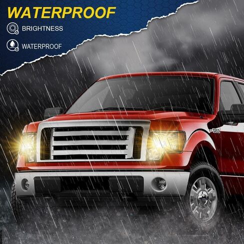 G-PLUS LED DRL Headlight Assembly, Compatible with 2009-2014 Ford F150 2009 2010 2011 2012 2013 2014 Headlamps, Driver Side & Passenger Side, Clear lens Chrome Housing Clear Reflector in Saudi Arabia