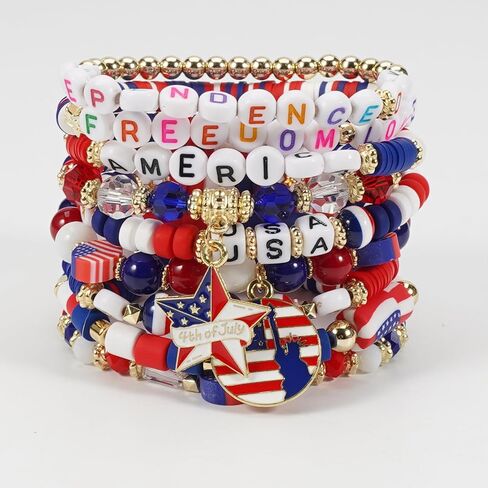 Twinfree Beaded African Bracelets Black Women Preppy Friendship Bracelets Clay Bead Africa Heart Charm Bracelet Summer African Jewelry for Women (Africa-10PCS) in Saudi Arabia