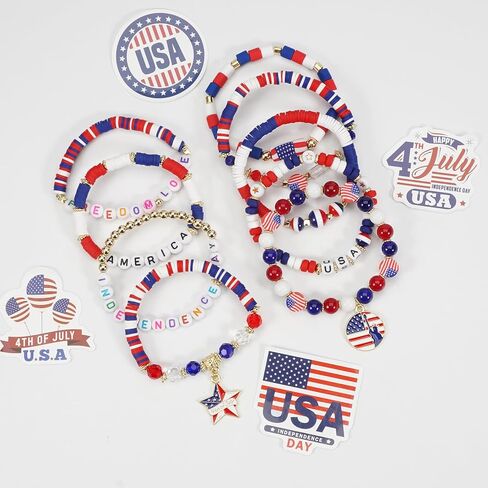 Twinfree Beaded African Bracelets Black Women Preppy Friendship Bracelets Clay Bead Africa Heart Charm Bracelet Summer African Jewelry for Women (Africa-10PCS) in Saudi Arabia