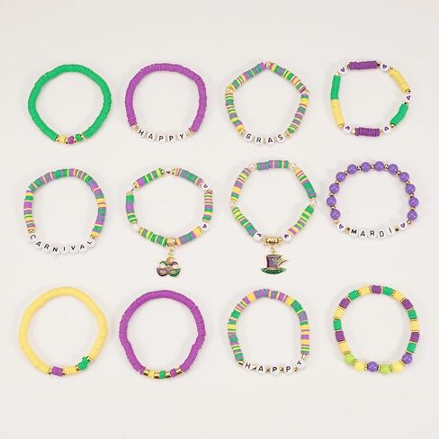 Twinfree Beaded African Bracelets Black Women Preppy Friendship Bracelets Clay Bead Africa Heart Charm Bracelet Summer African Jewelry for Women (Africa-10PCS) in Saudi Arabia