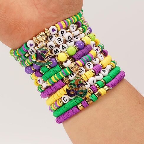 Twinfree Beaded African Bracelets Black Women Preppy Friendship Bracelets Clay Bead Africa Heart Charm Bracelet Summer African Jewelry for Women (Africa-10PCS) in Saudi Arabia