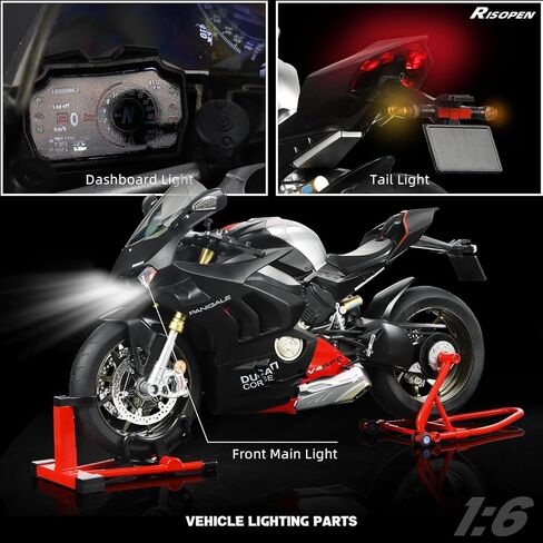 1: 9 نموذج دراجة نارية لـ Kawasaki Ninja H2R Metal Die-Cast Motorycle No Assembly مطلوبة Mini Moto Gail in Kuwait