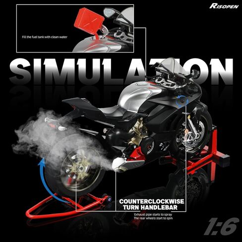 1: 9 نموذج دراجة نارية لـ Kawasaki Ninja H2R Metal Die-Cast Motorycle No Assembly مطلوبة Mini Moto Gail in Kuwait