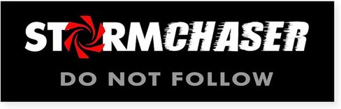 CafePress Storm Chaser Sticker Do Not Follow (Bumper) 10"x3" Rectangle Vinyl Bumper Sticker Car Decal in Saudi Arabia