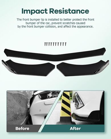 SCITOO Glossy Black Front Bumper Lip Fits for 2021 for Toyota for Camry for TRD SE XSE Sport Model PP Front Lip Spoiler in Saudi Arabia