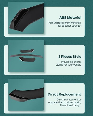 SCITOO Glossy Black Front Bumper Lip Fits for 2021 for Toyota for Camry for TRD SE XSE Sport Model PP Front Lip Spoiler in Saudi Arabia
