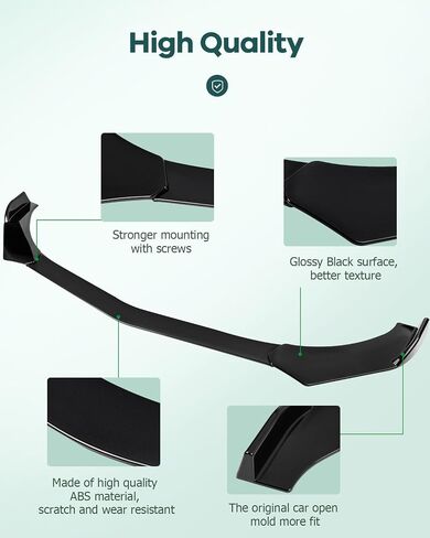 SCITOO Glossy Black Front Bumper Lip Fits for 2021 for Toyota for Camry for TRD SE XSE Sport Model PP Front Lip Spoiler in Saudi Arabia