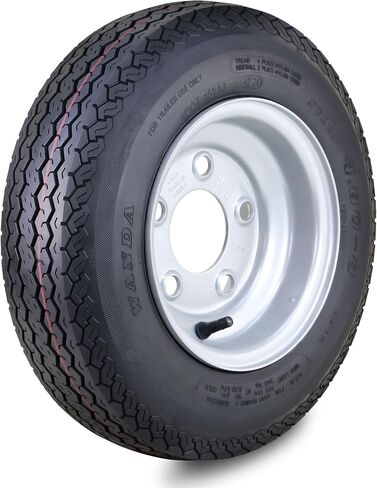 مجموعة عجلات إطارات المقطورة WANDA 5.70-8 6 طبقات C 77M مع 5 عروات على حافة فضية PCD مقاس 4.5 بوصة in Saudi Arabia