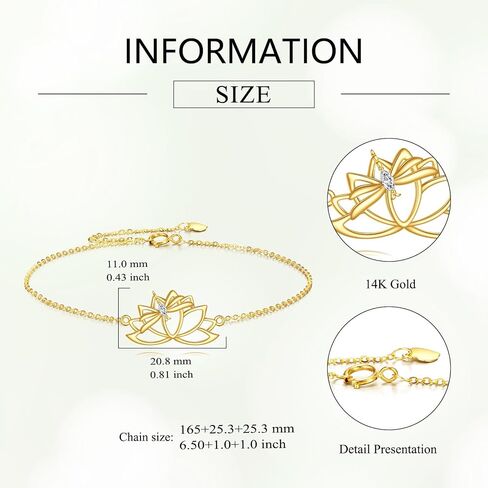 Dovran 14K سوار عباد الشمس الصلب للنساء للنساء الذهب الأصفر الحقيقي أنت سوار أشعة الشمس المجوهرات مجوهرات عيد ميلاد عيد الميلاد للزوجة أمي in Kuwait