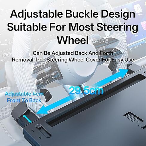 Car Back Seat Tray with Extendable Table, Car Desk for Laptop with Phone Holder, Foldable Trays for Eating & Working, Car Travel Tray Table for Rear Passenger in Kuwait