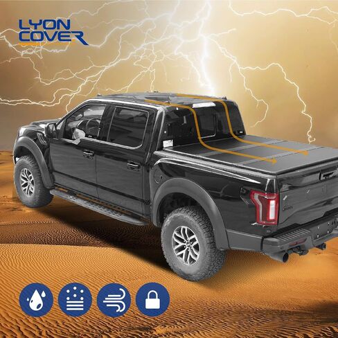 Lyon Cover 6.9ft / 82" Hard Tri-Fold Truck Bed Cover Compatible with 2022-2025 Chevy Silverado/GMC Sierra 2500 HD 3500 HD New Body Style Tonneau Cover in Kuwait