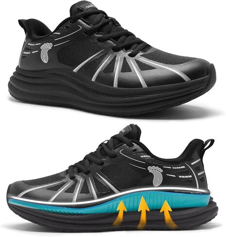 Men's Orthopedic Road Running Shoes: Comfortable Casual Arch Support Plantar Fasciitis Orthotic Sport Sneakers, Supportive Athletic Tennis Working Walking Shoes for Foot Heel and Pain Relief in Saudi Arabia