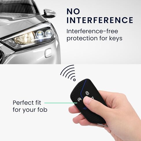 غطاء مفتاح السيارة kwmobile متوافق مع VW Golf 8 5-Button Seat Leon MK4 Tarraco Atec غطاء المفتاح - حافظة مفتاح السيارة الواقية من السيليكون - أسود/أحمر in Saudi Arabia