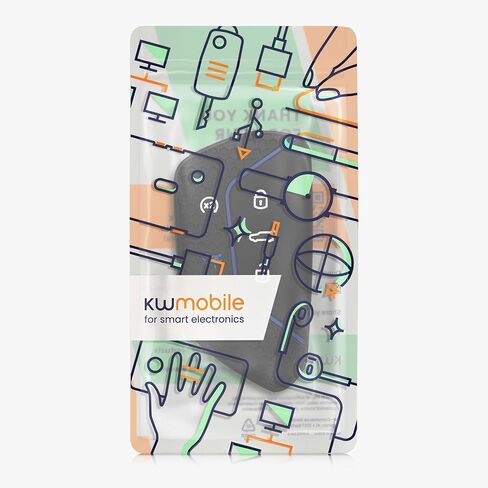 غطاء مفتاح السيارة kwmobile متوافق مع VW Golf 8 5-Button Seat Leon MK4 Tarraco Atec غطاء المفتاح - حافظة مفتاح السيارة الواقية من السيليكون - أسود/أحمر in Saudi Arabia