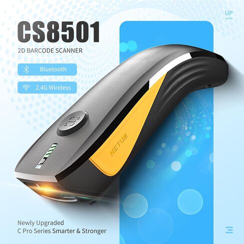 NETUM CS7501 QR Code Scanner – Upgraded Bluetooth Barcode Scanner, Mini Portable 1D & 2D Barcode Reader for Inventory Management, Cordless Image Scanner for Tablets, Android, iOS, PC, and POS Systems in Saudi Arabia