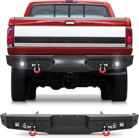 F150 Front Bumper for 1992-1997 Ford F150/F250/F350 Pickup & 1992-1996 Bronco, w/Winch Plate, LED Lights, D-rings and License Plate Bracket in Kuwait