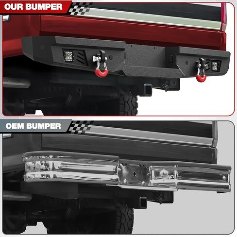 F150 Front Bumper for 1992-1997 Ford F150/F250/F350 Pickup & 1992-1996 Bronco, w/Winch Plate, LED Lights, D-rings and License Plate Bracket in Kuwait