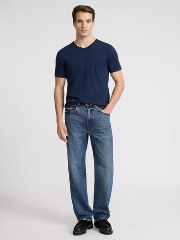 EXPRESS Men’s Pima Cotton Tee – Short Sleeve V-Neck, Ultra-Soft Premium Knit in Kuwait